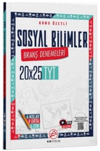 TYT Sosyal Bilimler Konu Özetli 20x25 Branş Denemeleri - Kolektif kitap kapağı