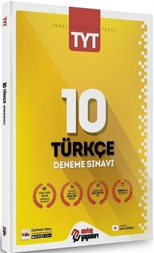 Metin Yayınları TYT Türkçe 10 Deneme - Kolektif kitap kapağı