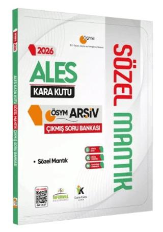 2026 ALES SÖZEL MANTIK Kara Kutu ÖSYM Çıkmış Soru Havuzu Bankası Konu Özetli Dijital Çözümlü | Karakutu Yayın (Ciltsiz)  - Resim 1