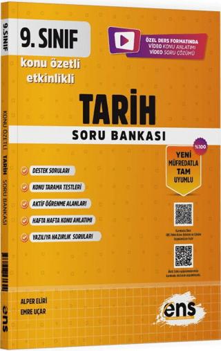 9. Sınıf Tarih Etkinlikli Soru Bankası | ENS Yayınları (Ciltsiz)  - Resim 1