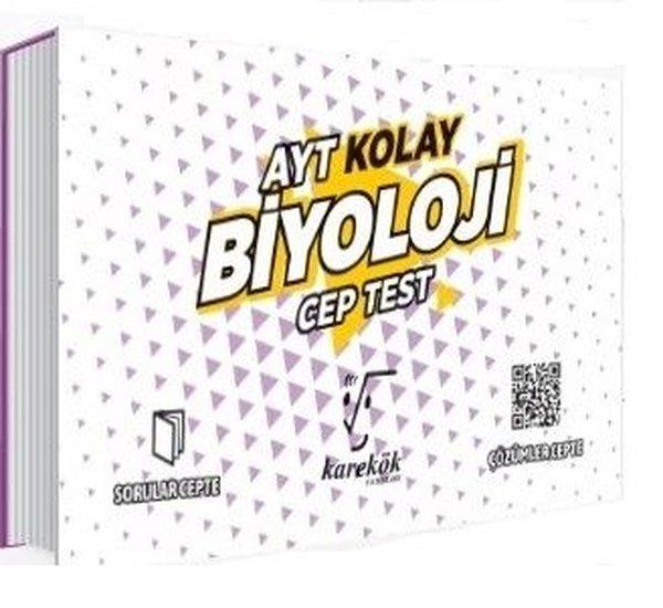 AYT Kolay Biyoloji Cep Test | Karekök Eğitim Yayın (İnce Kapak)  - Resim 1