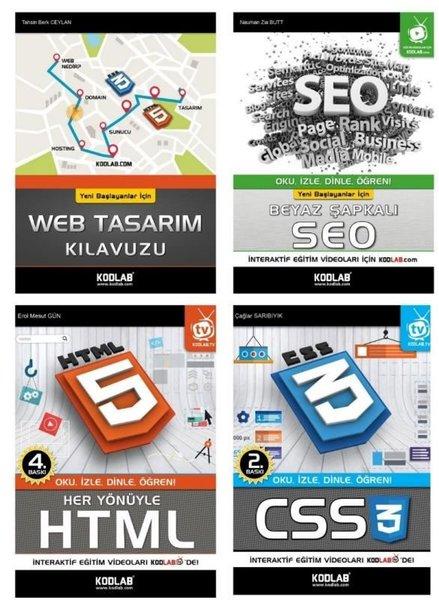 Hızlı ve Kolay Web Tasarım Seti 2 - 4 Kitap Takım | Kodlab (İnce Kapak)  - Resim 1