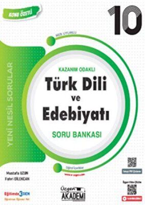 10. Sınıf Türk Dili ve Edebiyatı Kazanım Odaklı Soru Bankası - Mustafa Uzun kitap kapağı