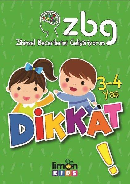 Zihinsel Becerilerimi Geliştiriyorum 3-4 Yaş Dikkat! | Limonkids (İnce Kapak)  - Resim 1