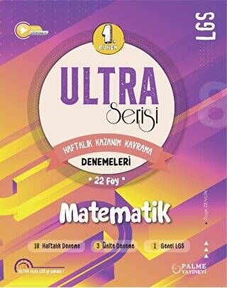 Ultra Serisi Lgs 1.Dönem Matematik Denemeleri - Palme Yayınları - Özge Zengin kitap kapağı
