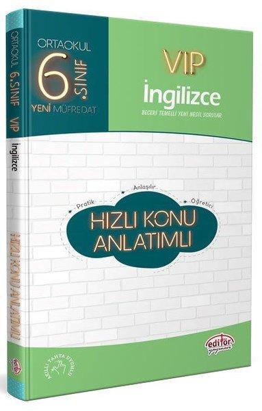 6.Sınıf VIP İngilizce Hızlı Konu Anlatımlı | Editör (İnce Kapak)  - Resim 1
