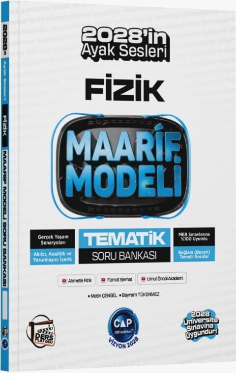 Üniversiteye Hazırlık Fizik Ders Platosu Maarif Modeli Tematik Soru Bankası Çap Yayınları kitap kapağı