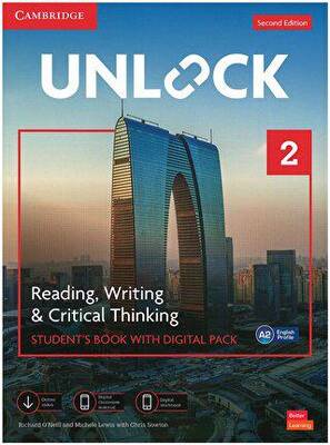 Unlock 2 Reading - Writing and Critical Thinking Student`s Book with Digital Pack - Richard O`Neill kitap kapağı