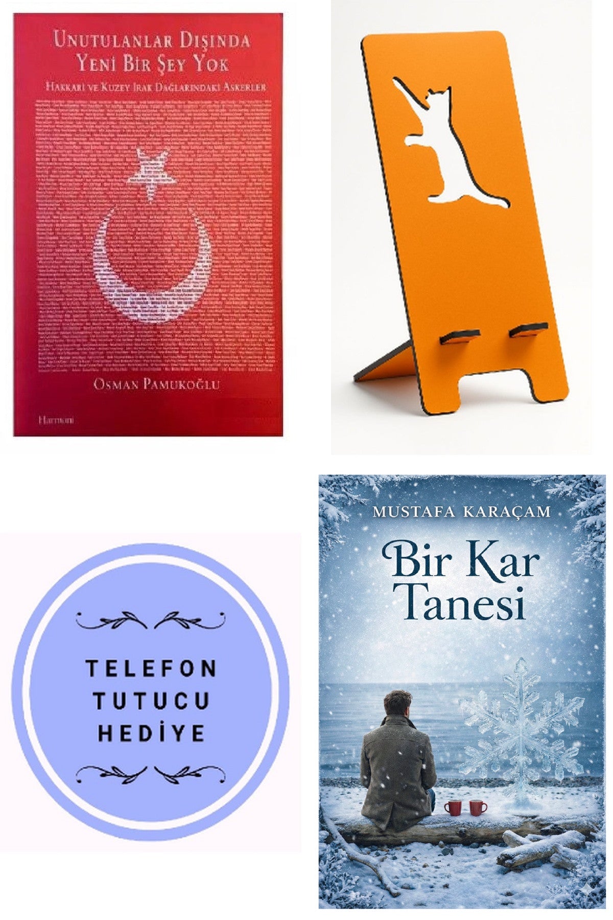 Unutulanlar Dışında Yeni Bir Şey Yok - Osman Pamukoğlu + Telefon Tutucu + Bir Kar Tanesi kitap kapağı