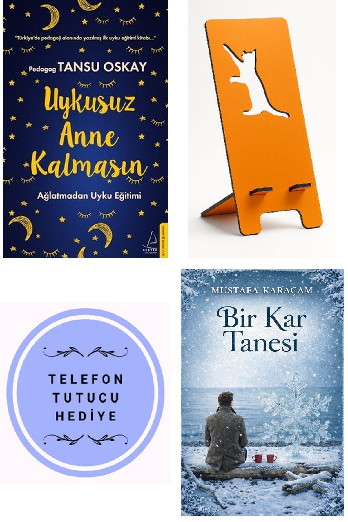 Uykusuz Anne Kalmasın - Tansu Oskay + Telefon Tutucu + Bir Kar Tanesi kitap kapağı