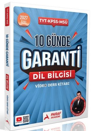 10 Günde Garanti Dil Bilgisi Video Ders Kitabı | Paraf Akademi (Ciltsiz)  - Resim 1