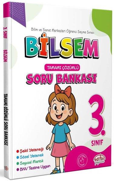 3. Sınıf Bilsem Tamamı Çözümlü Soru Bankası | Editör (İnce Kapak)  - Resim 1