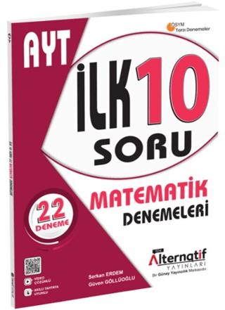 AYT Matematik Alternatif İlk 10 Denemeleri | Alternatif Yayınları (Ciltsiz)  - Resim 1