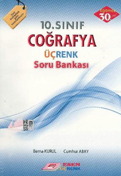 Üçrenk 10. Sınıf Coğrafya Soru Bankası | Esen Yayıncılık - Eğitim - Eğitim Dizisi (İnce Kapak)  - Resim 1