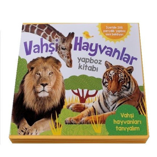 Vahşi Hayvanlar Yapboz Kitabı - Kolektif kitap kapağı
