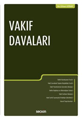 Vakıf Davaları - Erhan GÜNAY kitap kapağı