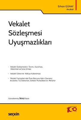 Vekalet Sözleşmesi Uyuşmazlıkları - Erhan GÜNAY kitap kapağı