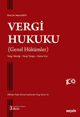 Vergi Hukuku Genel Hükümler - Murat Batı kitap kapağı