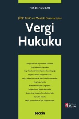 Vergi Hukuku MYO - Murat Batı kitap kapağı