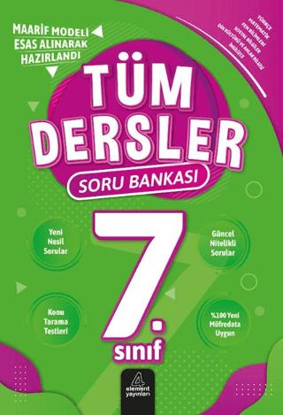 7. Sınıf Tüm Dersler Soru Bankası | 4 Element Yayınları (Ciltsiz)  - Resim 1