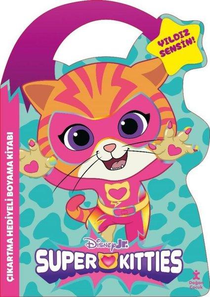 Disney Jr. Super Kitties - Yıldız Sensin! Çıkartma Hediyeli Boyama Kitabı | Doğan Çocuk (İnce Kapak)  - Resim 1