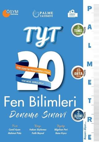 TYT Fen Bilimleri 20 Deneme Sınavı | Palme Yayınları (Ciltsiz)  - Resim 1