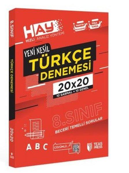 8.Sınıf Hay Türkçe Deneme | Teas Press Eğitim (İnce Kapak)  - Resim 1