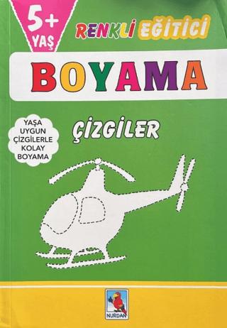 Renkli Eğitici Boyama 5+ Yaş Çizgiler | Nurdan Yayınları (Ciltsiz)  - Resim 1