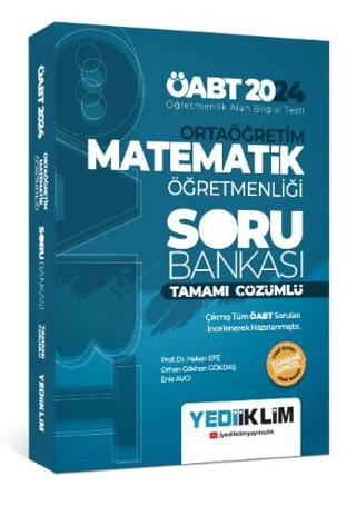 2024 ÖABT Ortaöğretim Matematik Öğretmenliği Tamamı Çözümlü Soru Bankası | Yediiklim Yayınları (Ciltsiz)  - Resim 1