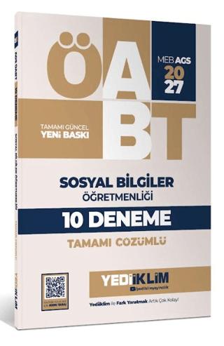 2027 MEB AGS ÖABT Sosyal Bilgiler Öğretmenliği Tamamı Çözümlü 10 Deneme | Yediiklim Yayınları (Ciltsiz)  - Resim 1