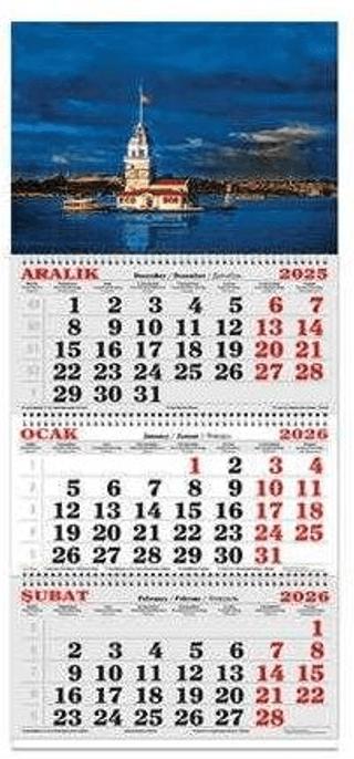 Keskin Color 2026 - 3 Aylik Spiralli Jumbo Denizci Takvim - Istanbul | Keskin Color - Resim 1