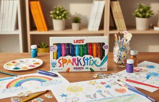 Let’s Sparkstix Jel Mum Boya 12 Renk | Lets - Resim 1