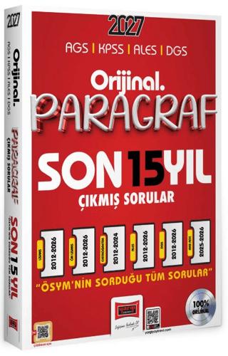 2027 KPSS ALES DGS Orijinal Paragraf 15 Yıl Çıkmış Sorular | Yargı Yayınevi (Ciltsiz)  - Resim 1