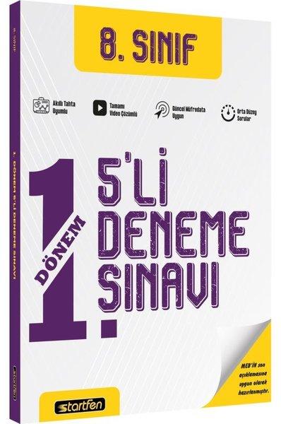 8. Sınıf 1. Dönem 5'Li Genel Deneme Sınavı | Startfen Yayınları (İnce Kapak)  - Resim 1