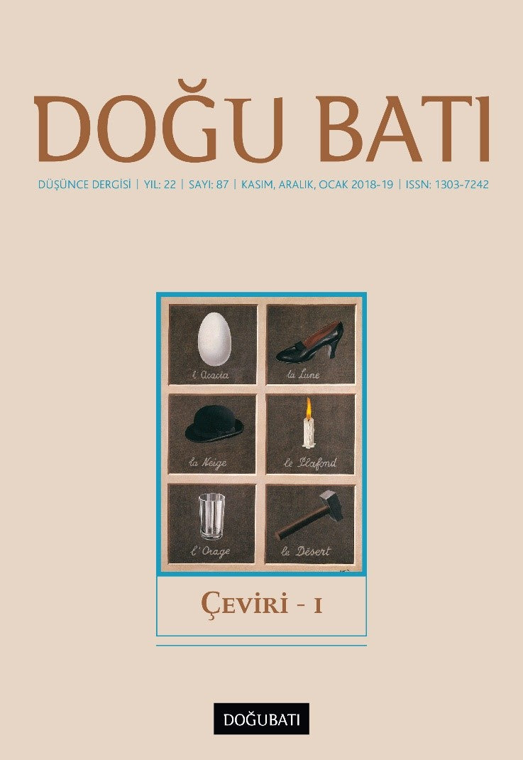 Doğu Batı Sayı: 87 Kasım, Aralık, Ocak 2018-19 Ağustos 2019 - Komisyon kitap kapağı