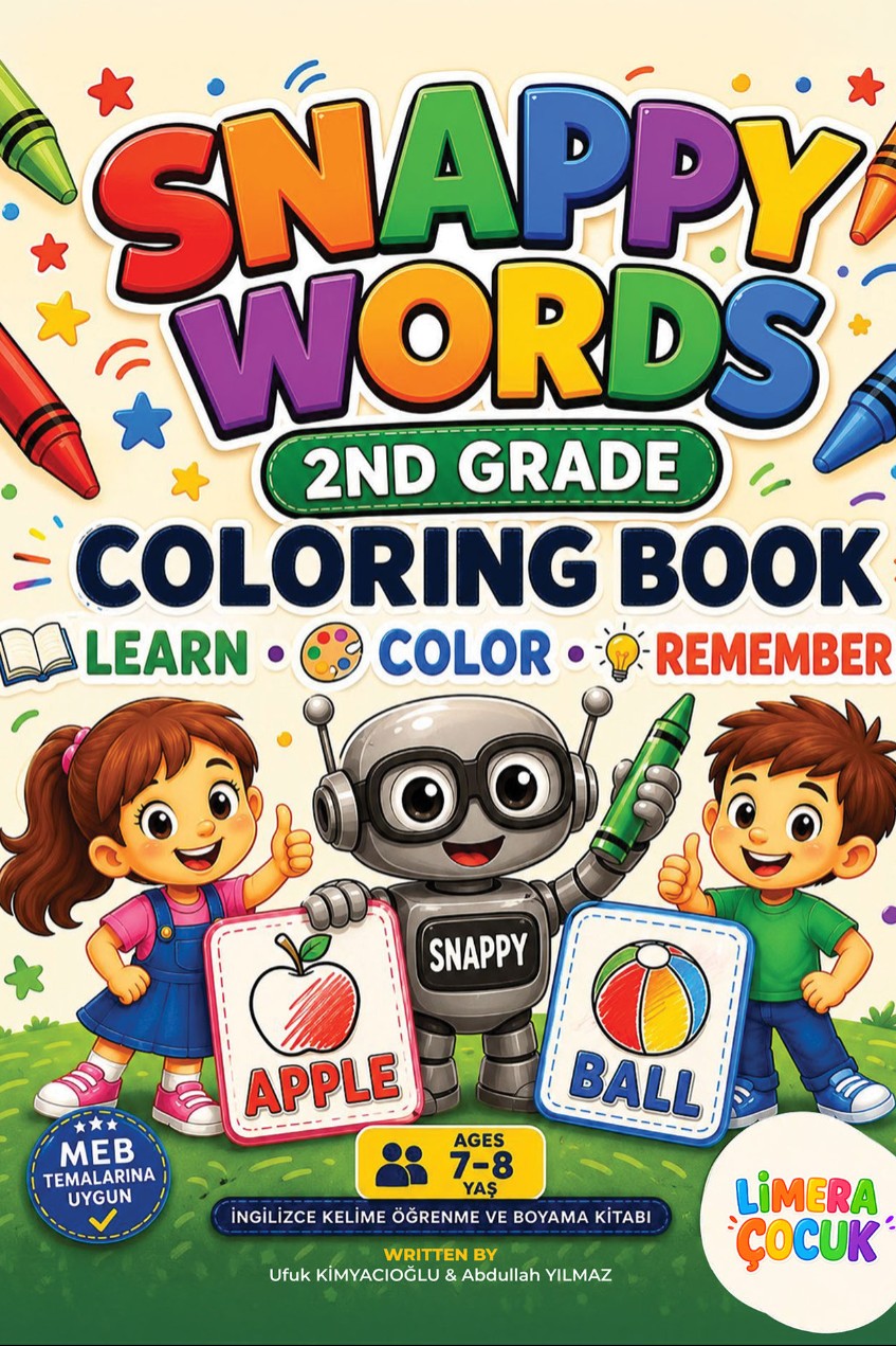 Snappy Words Coloring Book 2nd Grade - Ufuk Kimyacıoğlu kitap kapağı