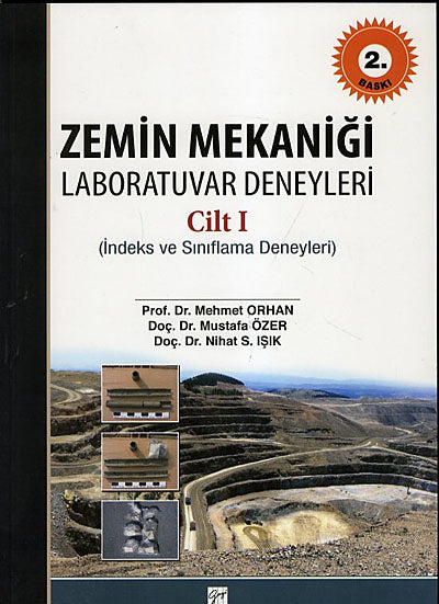 Zemin Mekaniği Laboratuvar Deneyleri Cilt-1 (İndeks ve Sınıflama Deneyleri - Mustafa Özer kitap kapağı