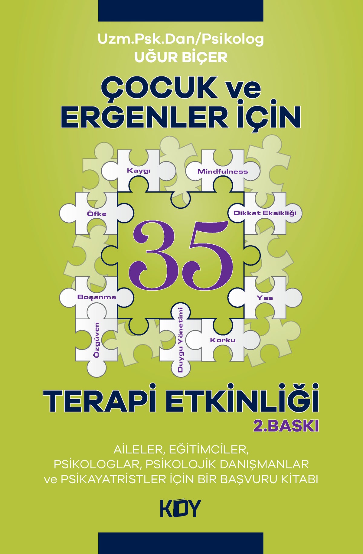 Çocuk ve Ergenler için 35 Terapi Etkinliği - Uğur Biçer kitap kapağı