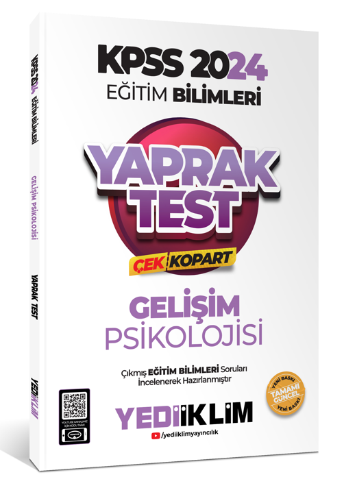 2024 KPSS Eğitim Bilimleri Gelişim Psikolojisi Çek Kopart Yaprak Test - Komisyon kitap kapağı
