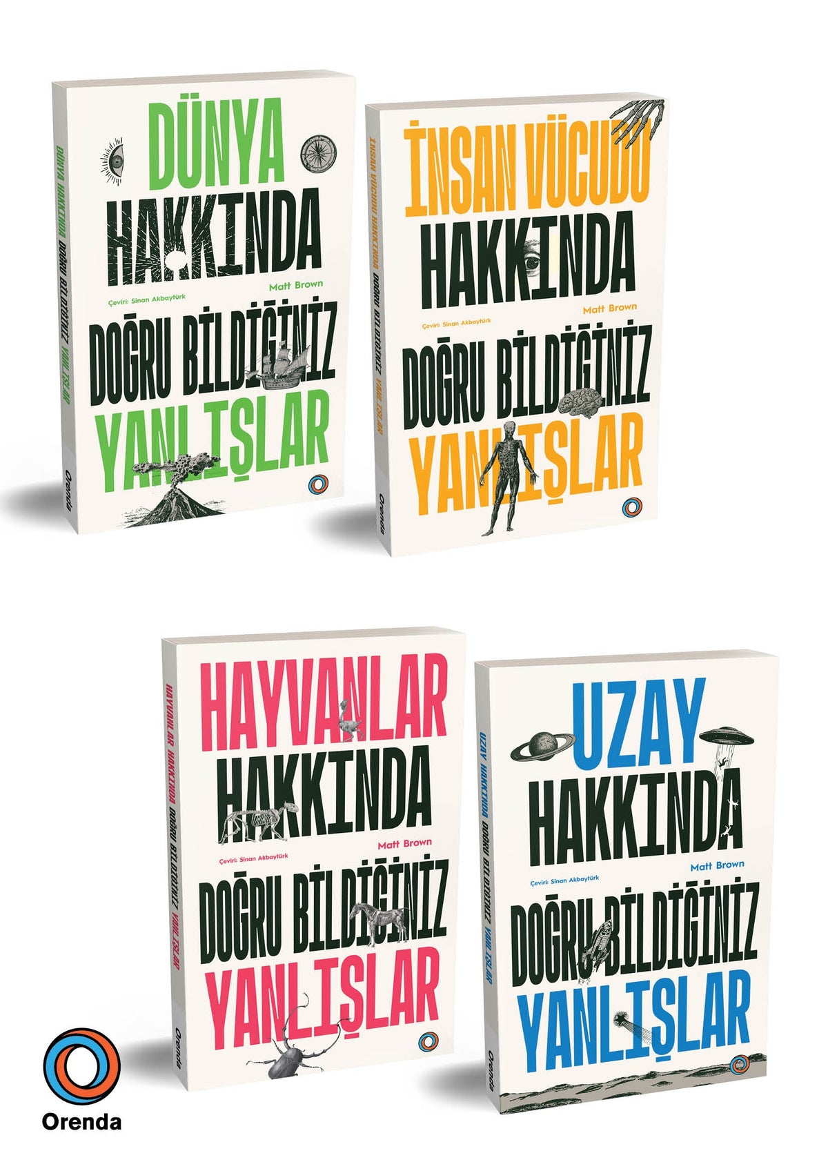 Doğru Bildiğimiz Yanlışlar Seti (4 Kitap) - Matt Brown kitap kapağı