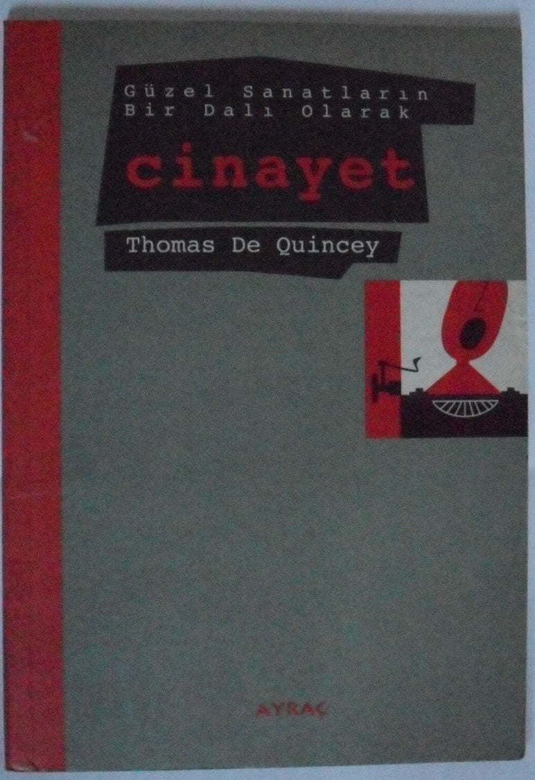 Güzel Sanatların Bir Dalı Olarak Cinayet 8-A-8 - Thomas De Quincey kitap kapağı