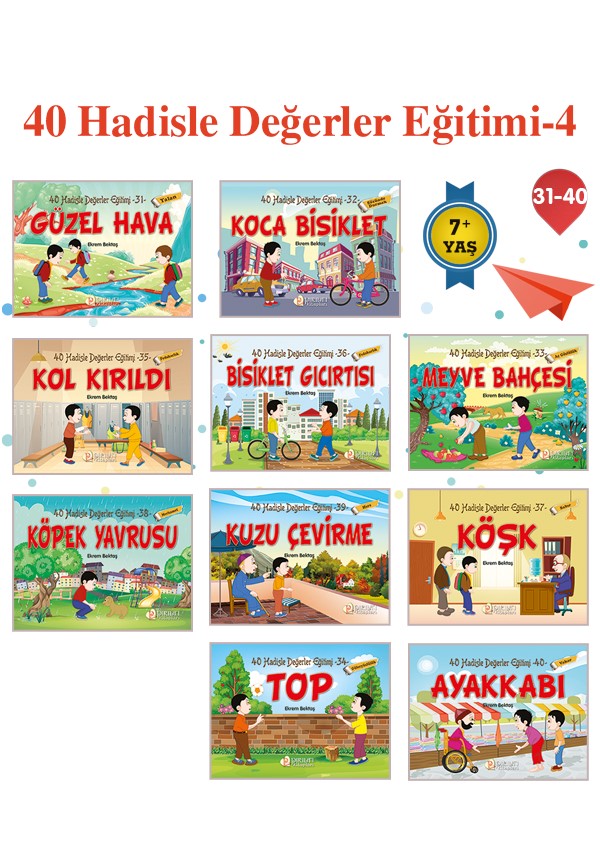 40 Hadisle Değerler Eğitimi 4 (10 Kitap) - Ekrem Bektaş kitap kapağı