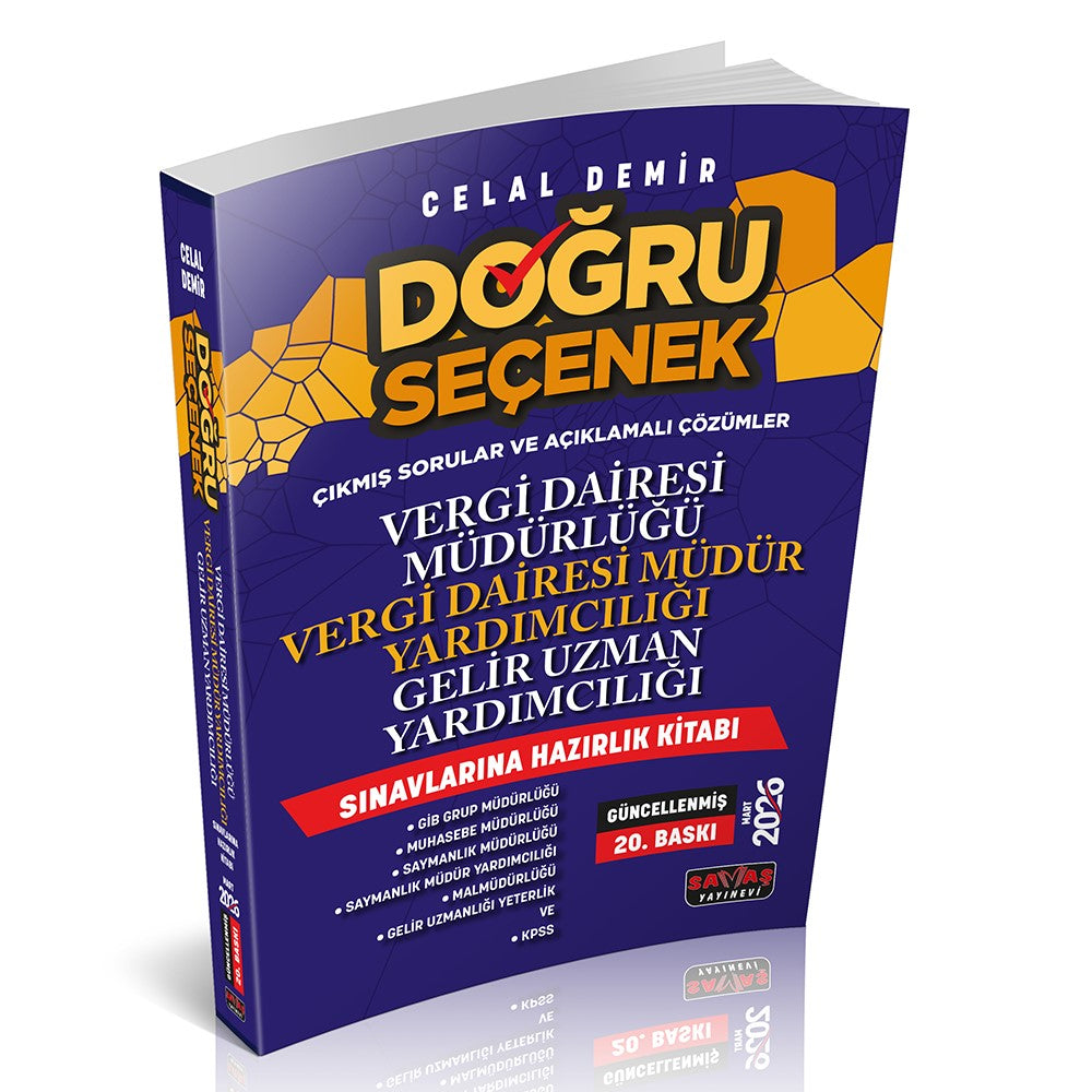 Doğru Seçenek Vergi Dairesi Müdürlüğü, Gelir Uzman Yardımcılığı Sınavlarına Hazırlık Kitabı - Celal Demir kitap kapağı