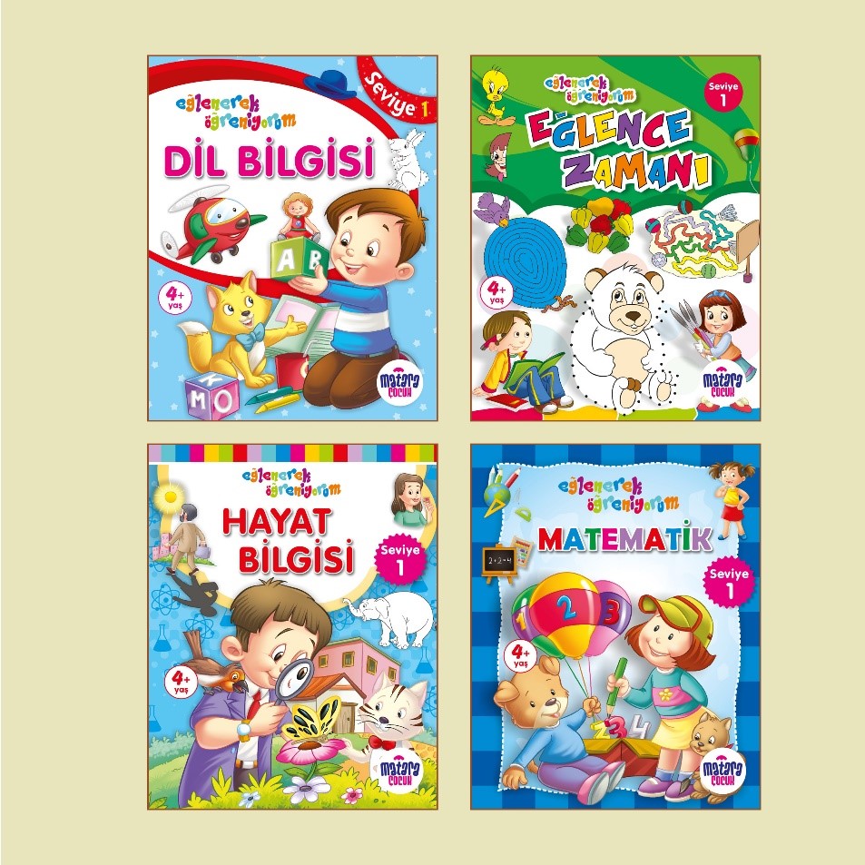 Eğlenerek Öğreniyorum - Seviye 1 (Set 4 Kitap) - Kolektif kitap kapağı