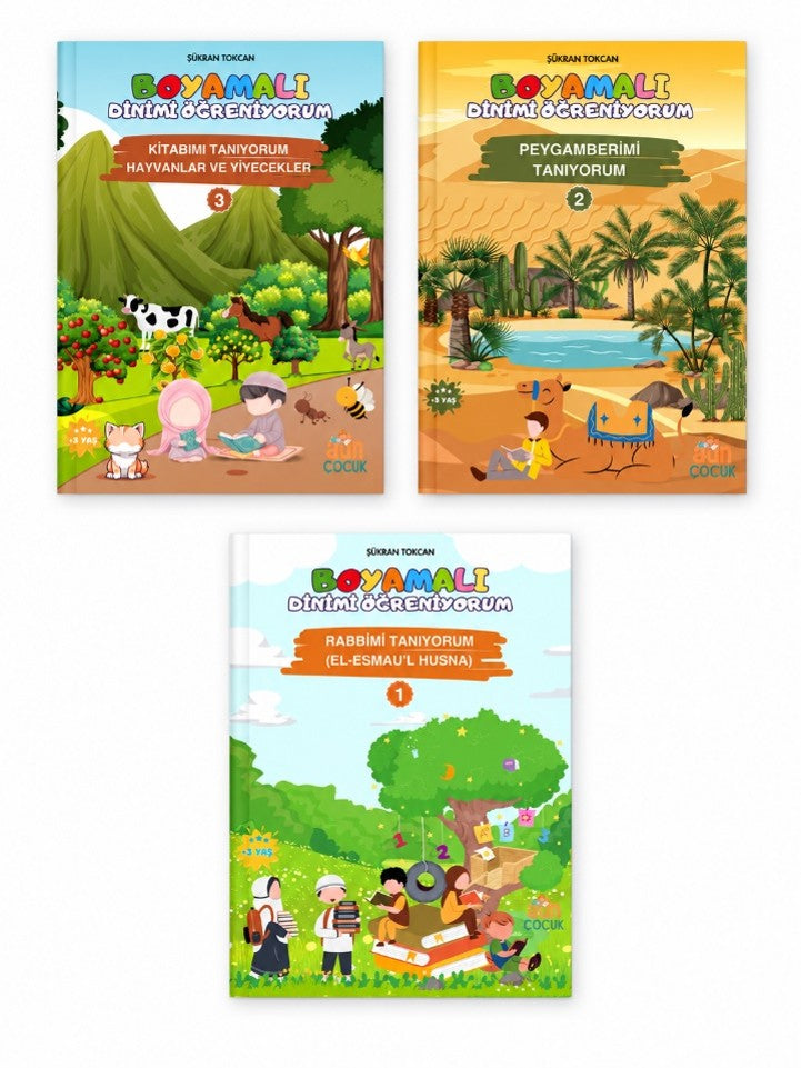 Boyamalı Dinimi Öğreniyorum Seti - Şükran Tokcan kitap kapağı