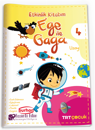 Ege İle Gaga Etkinlik Kitabım 4 Uzay - Mustafa Yavuz Gül kitap kapağı