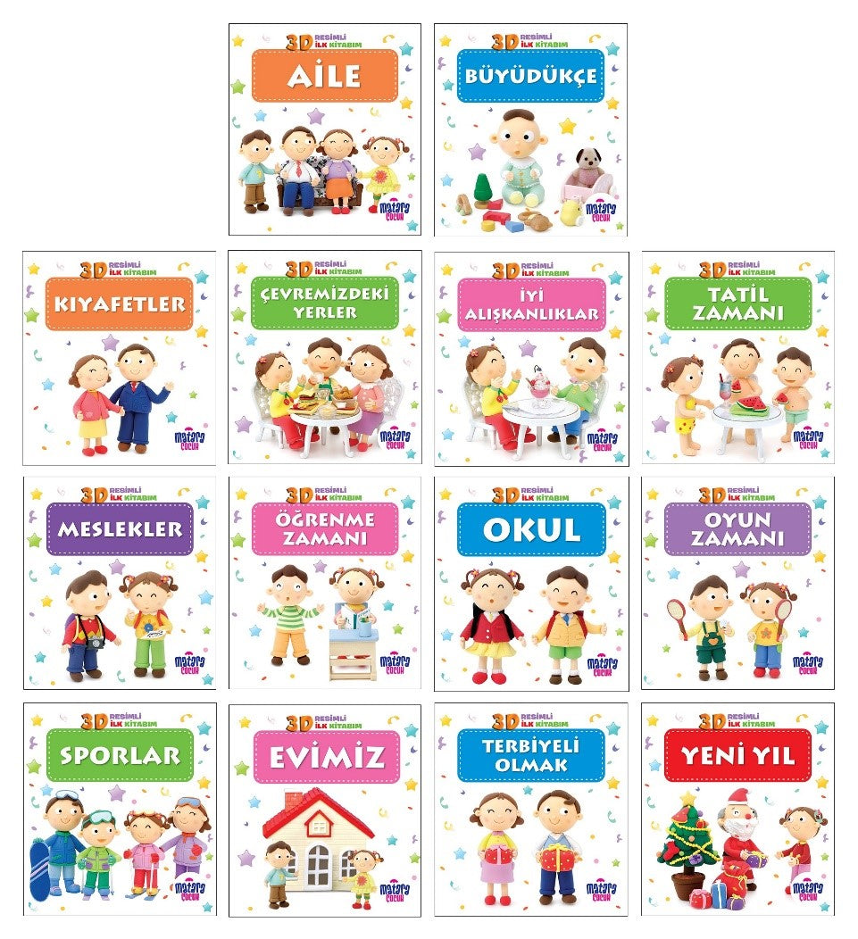 3D Resimli İlk Kitabım – SET (14 Kitap) - Kolektif kitap kapağı