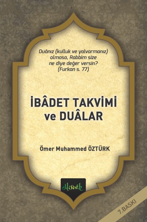 İbadet Takvimi ve Dualar (karton kapak) - Ömer Muhammed Öztürk kitap kapağı