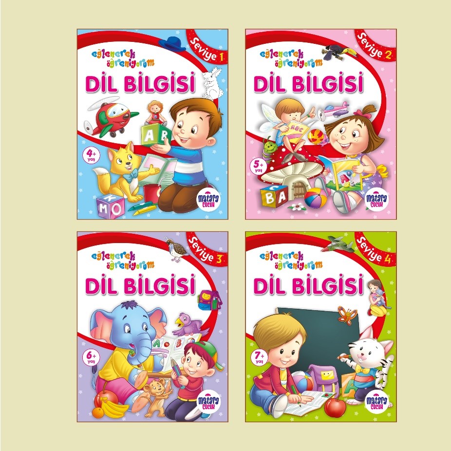 Dil Bilgisi 1-2-3-4 (Eğlenerek Öğreniyorum) (Set-4 Kitap) - Kolektif kitap kapağı