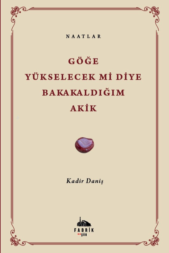 Göğe Yükselecek Mi Diye Bakakaldığım Akik Naatlar - Kadir Daniş kitap kapağı